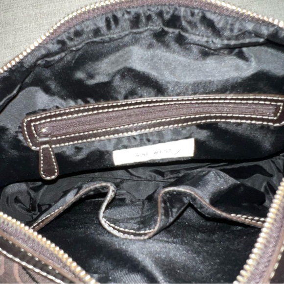 Nine West Brown and Black Fabric Purse with Faux Leather Trim - Picture 7 of 7